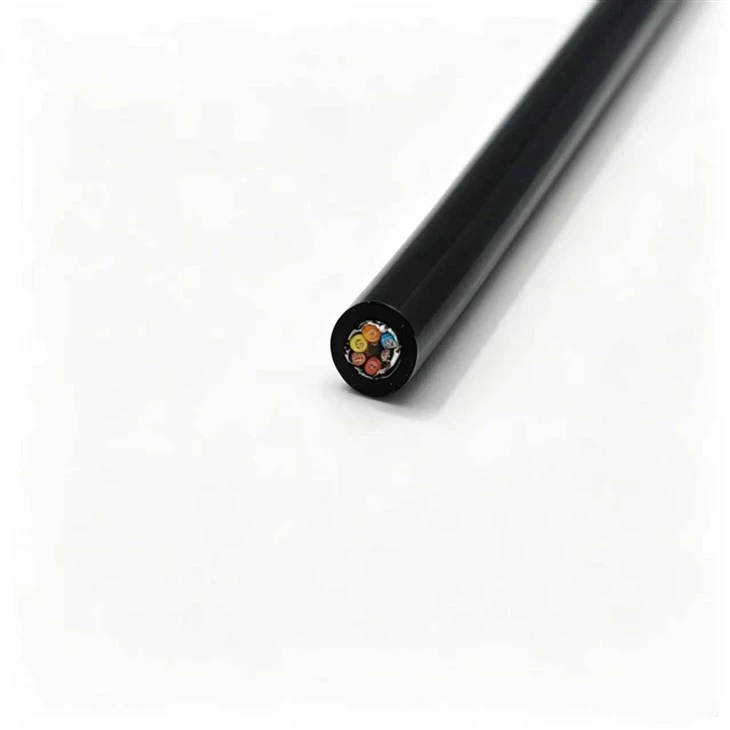Retractable 6*22AWG Spiral Cable Tinned Copper XLPE Insulated Braided Shield for Industrial Automation Machinery high quality