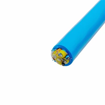 PDK81301-4*0.75+4*2*0.2+D Vodonepropusni kabel – 4x0,75 mm² Napajanje + 4 Oklopljeni parovi signala sa zajedničkom odvodnom žicom, pokositrenim bakrom, XLPE izolacijom, TPU omotačem, za podvodne senzore i kontrolu